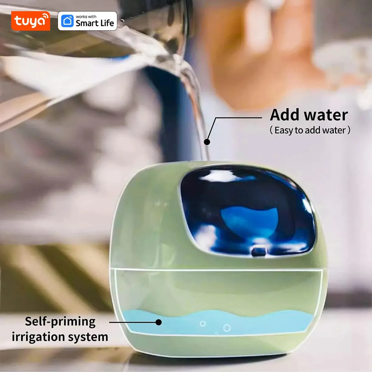 Tuya Ivy Smart Planter, 49 Expressions,7 sensors, Make Raising Plants Easy & Fun