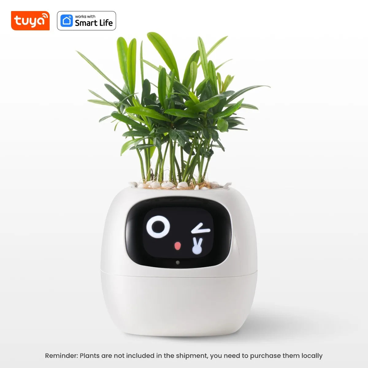 Tuya Ivy Smart Planter, 49 Expressions,7 sensors, Make Raising Plants Easy & Fun