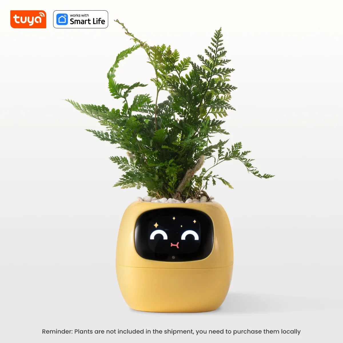 Tuya Ivy Smart Planter, 49 Expressions,7 sensors, Make Raising Plants Easy & Fun
