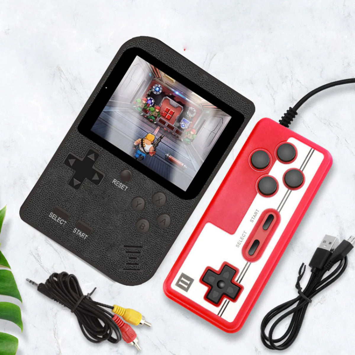 Portable Game Pad with 400 Games Included + Additional Player Controller