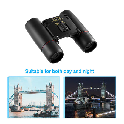 Binoculars 30x60 Zoom Travel Compact Folding Telescope