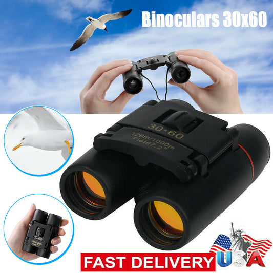 Binoculars 30x60 Zoom Travel Compact Folding Telescope