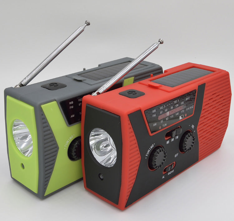 5 in 1 Outdoor Portable Solar Crank AM FM Radio