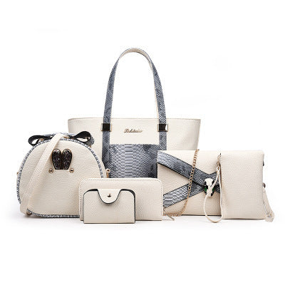 5 Pc. Fashion Handbag With Shoulder Bag