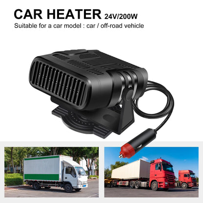 Car Heater 12V/24V 120W 200W Portable Auto Heater 2 in 1 Electric Cooling Heating Fan Auto Windshield Defroster Demister Heater