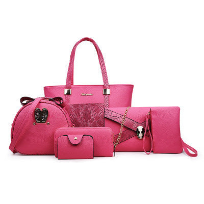 5 Pc. Fashion Handbag With Shoulder Bag