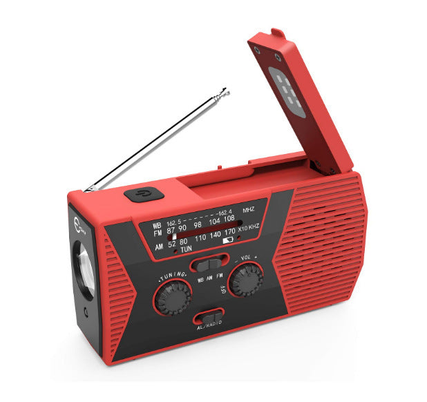 5 in 1 Outdoor Portable Solar Crank AM FM Radio