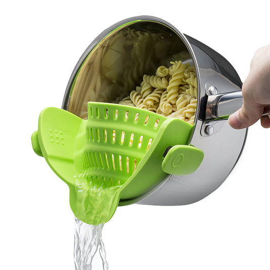 Universal Silicone Clip-on Pan Pot Strainer (Anti-spill)