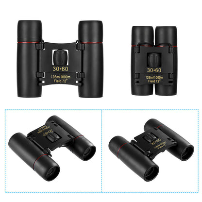 Binoculars 30x60 Zoom Travel Compact Folding Telescope