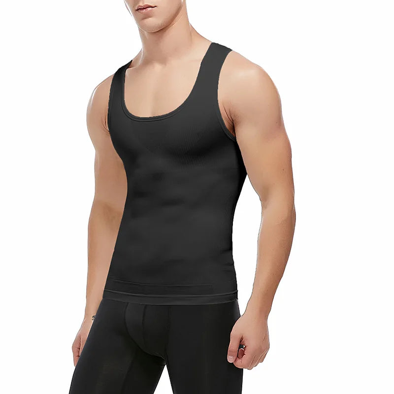 Men's Slimming Body Shaper Corset Vest Shirt Compression Abdomen Tummy Belly Control Waist Cincher Slimming Underwear Dropship