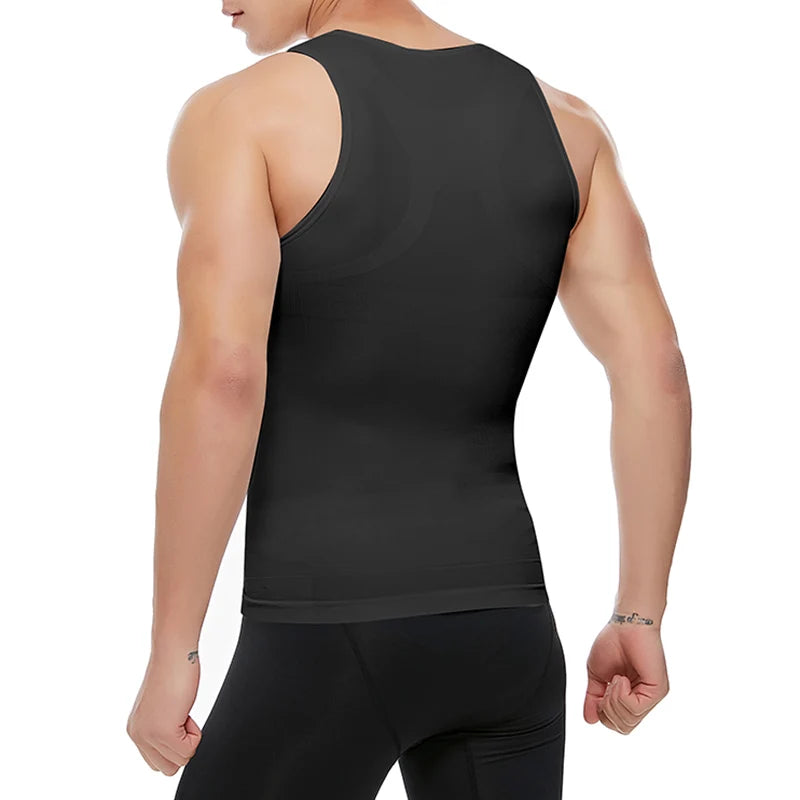 Men's Slimming Body Shaper Corset Vest Shirt Compression Abdomen Tummy Belly Control Waist Cincher Slimming Underwear Dropship