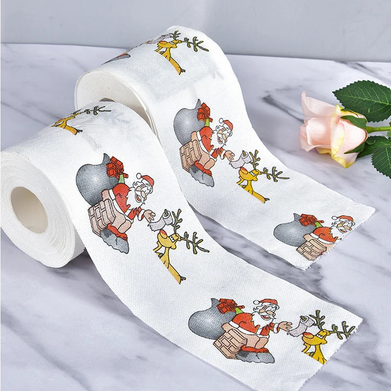 Santa Claus Bath Toilet Paper Roll, Xmas Decor( Fancy TP)