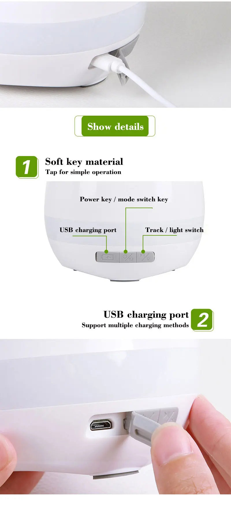 Smart Piano Plant Pots with Bluetooth Speakers Finger Touch, and LED Night Light