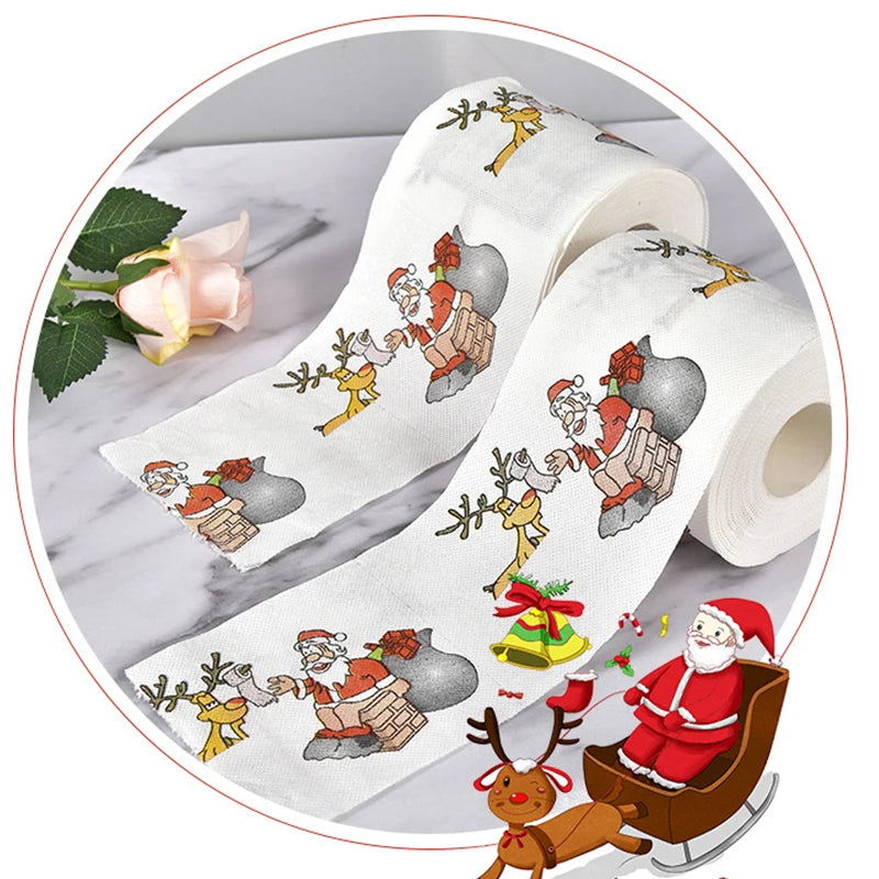 Santa Claus Bath Toilet Paper Roll, Xmas Decor( Fancy TP)