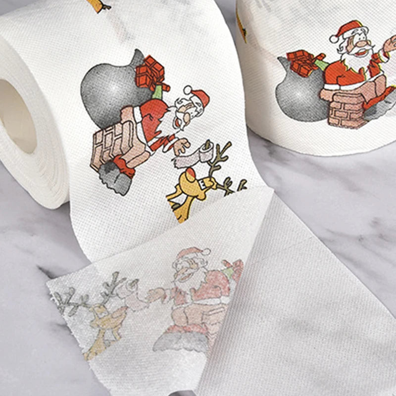 Santa Claus Bath Toilet Paper Roll, Xmas Decor( Fancy TP)