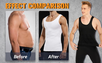 Men's Slimming Body Shaper Corset Vest Shirt Compression Abdomen Tummy Belly Control Waist Cincher Slimming Underwear Dropship