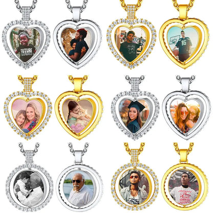 Customized Heart Photo Necklace™(Rotatable)