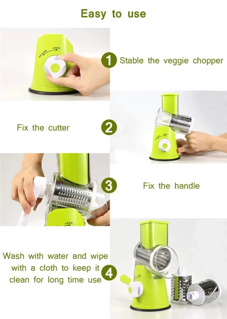 Manual Rotary Grater For Cheese And Vegetable Potato Slicer Mandoline Chopper Stainless Steel Cutter Kitchen Accessorie Tools