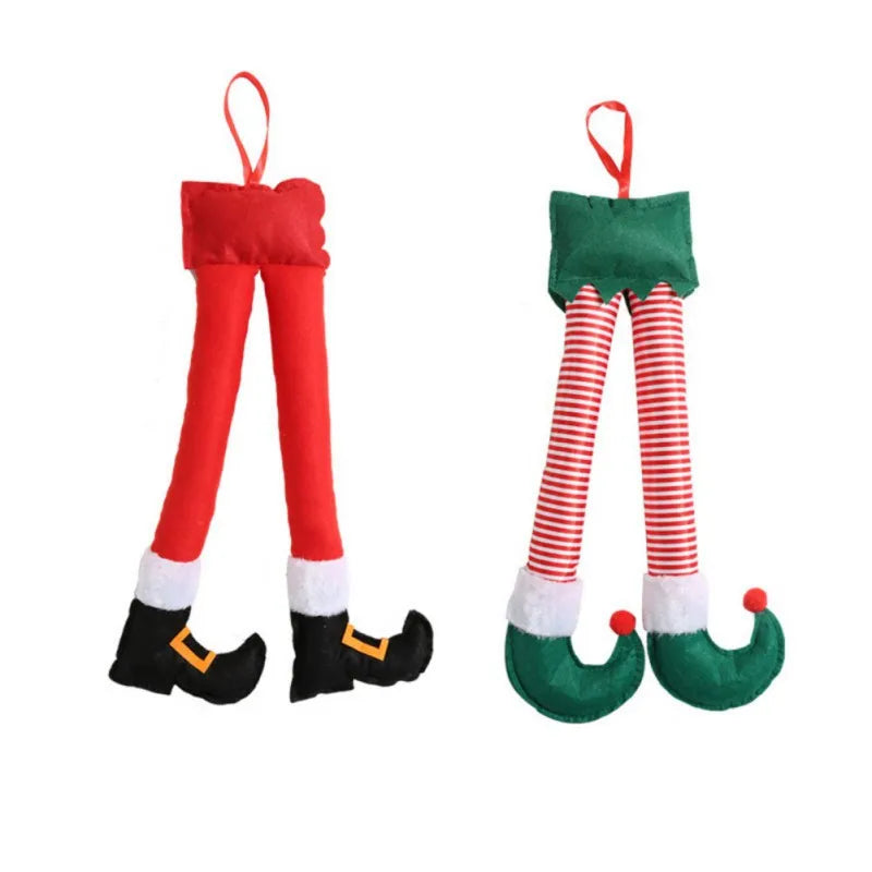 Hanging Elf Leg for Car Doors Christmas DIY