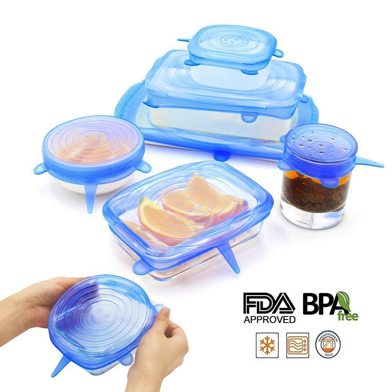 6/12/24 Reusable  Food Silicone Stretch Lids