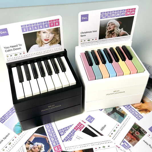 Taylor Swift Piano w. 2024 Calendar and (Playable) Aesthetic 15 Keys Piano