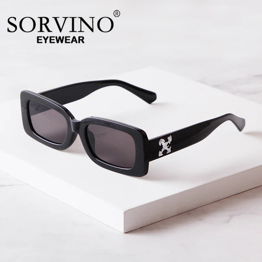 SORVINO New Small Sunglasses Women Men Trendy Vintage Brand Designer Square Leopard Sun Glasses Fashion Eyewear Shades UV400