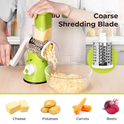 Manual Rotary Grater For Cheese And Vegetable Potato Slicer Mandoline Chopper Stainless Steel Cutter Kitchen Accessorie Tools