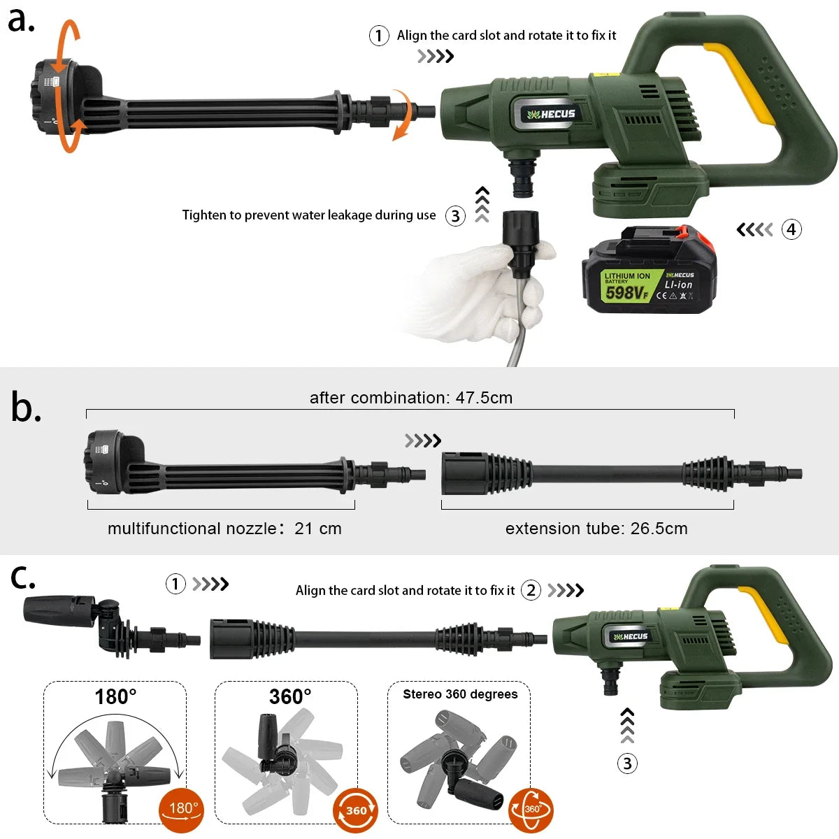 200Bar 3 Gears Digital Display Brushless Electric High Pressure Washer Car Washing Gun Garden Water Gun for Makita 18V Battery