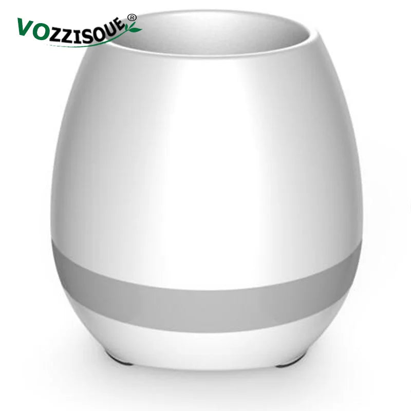 Smart Piano Plant Pots with Bluetooth Speakers Finger Touch, and LED Night Light