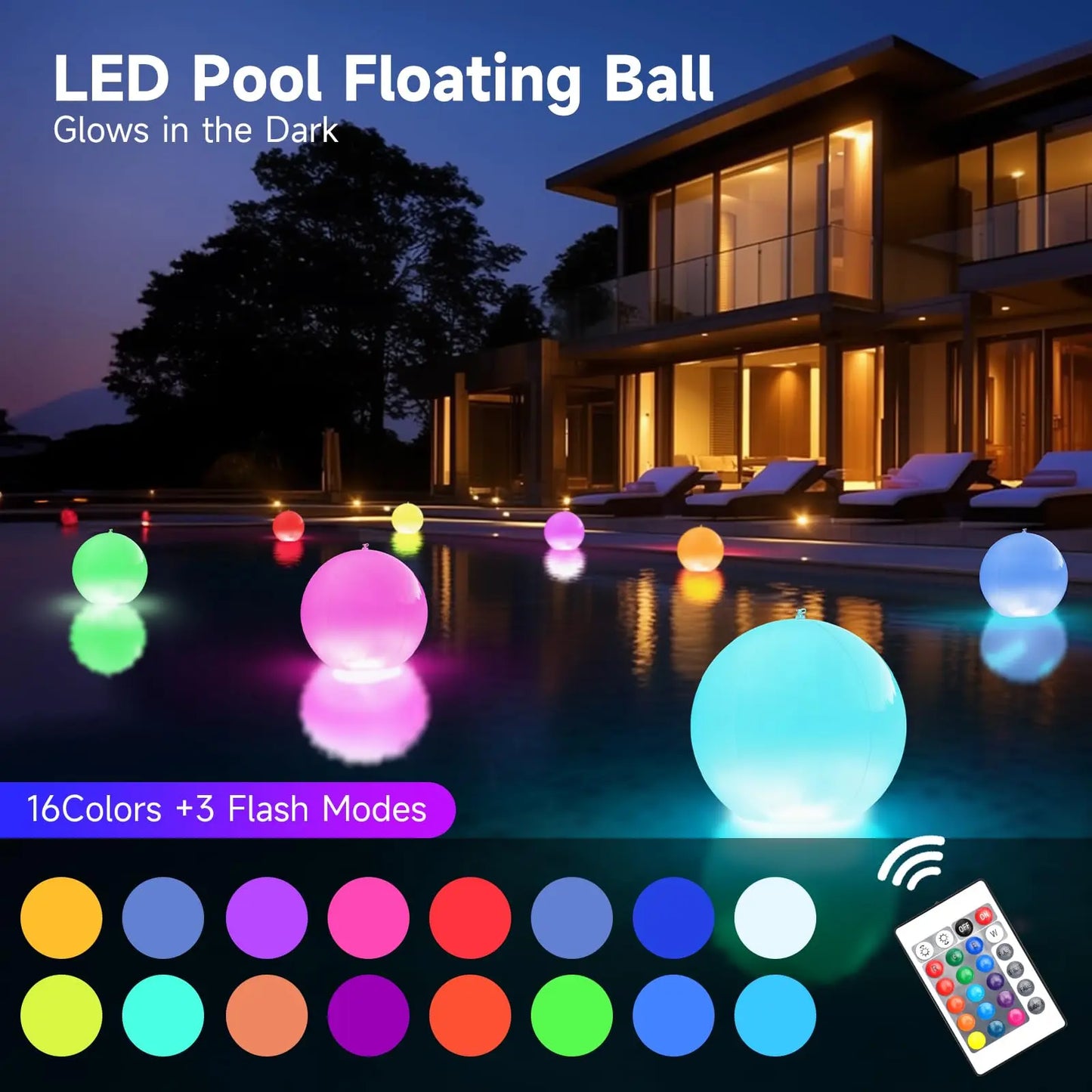 2PCS Floating Pool Lights,40"