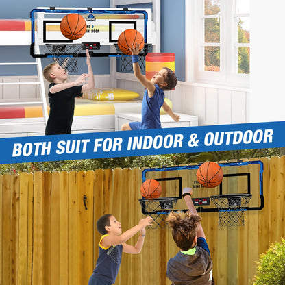 Mini Home Basketball Hoop Set With Mounted Wall Frame and Backboard