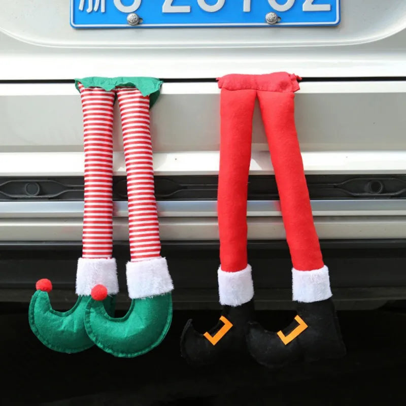 Hanging Elf Leg for Car Doors Christmas DIY