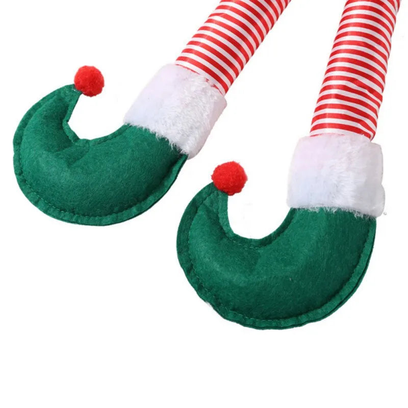 Hanging Elf Leg for Car Doors Christmas DIY