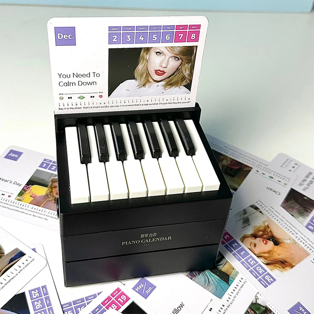 Taylor Swift Piano w. 2024 Calendar and (Playable) Aesthetic 15 Keys Piano