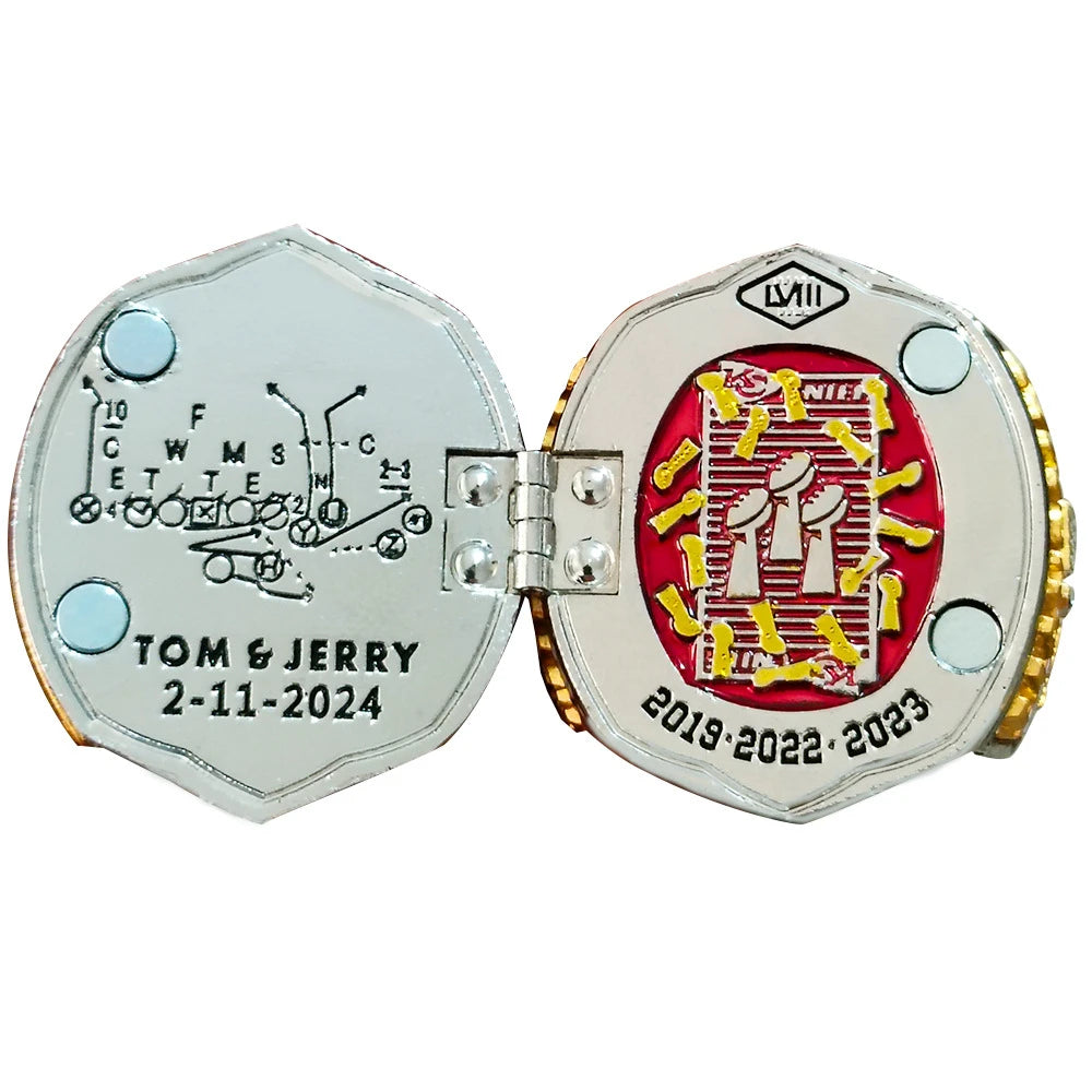 Chiefs Championship ring  (Tom and Jerry) Playbook 2022-2023