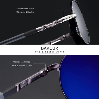 BARCUR Design Polarized Sunglasses for Men