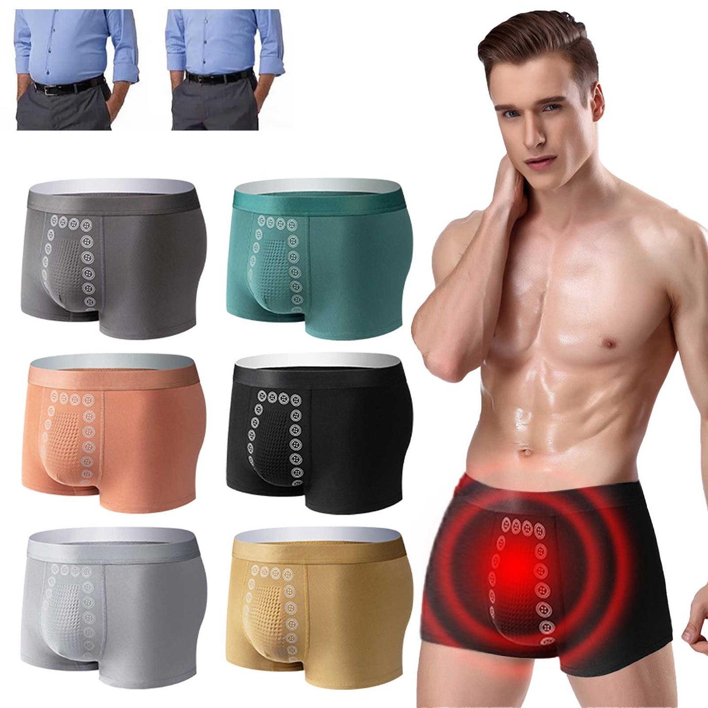 Magnetic Underwear Magnetic Home Physiological Underwear Comfortable L-3XL Enlargement Men'S Underwear Physiological