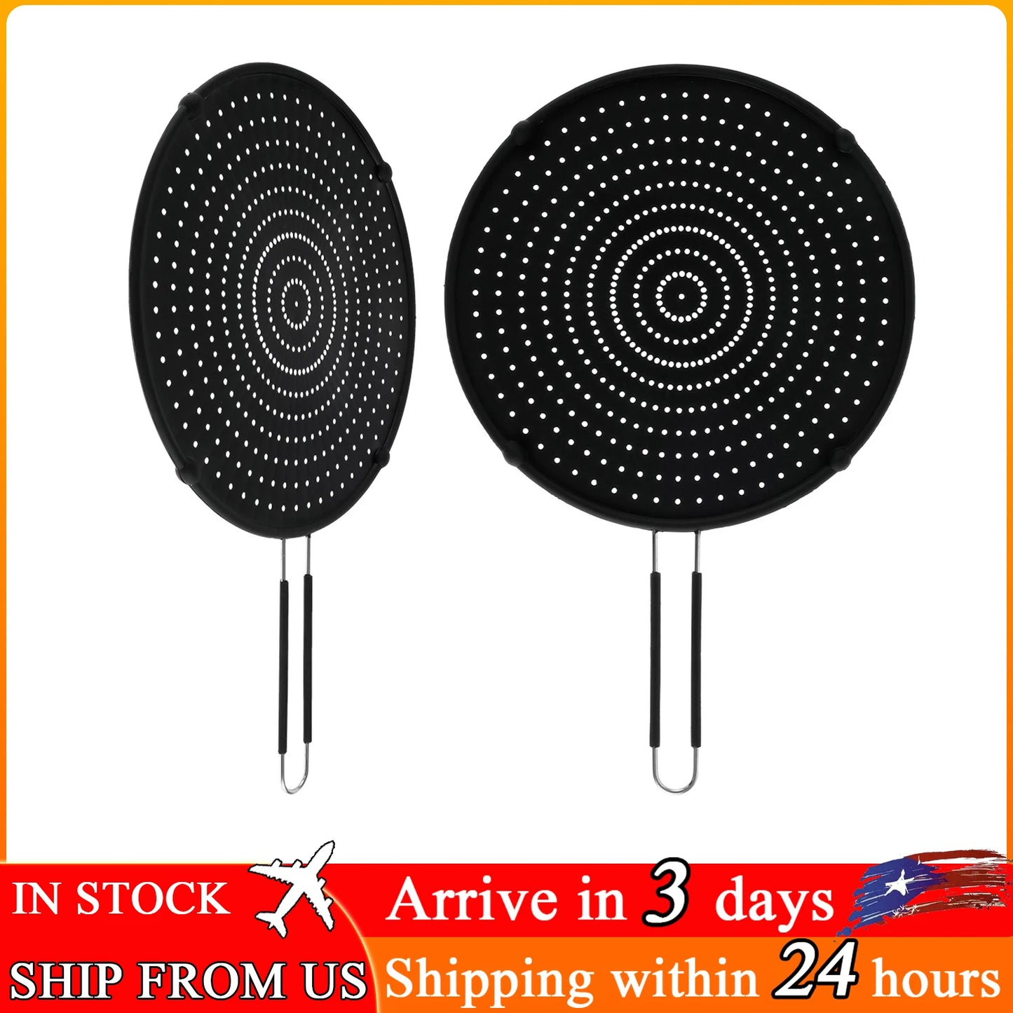 Splatter Screens Silicone Cooking Screen Pan Cover with Foldable Handle Multi-purpose Heat Insulation Splash Guard Cooling Mat