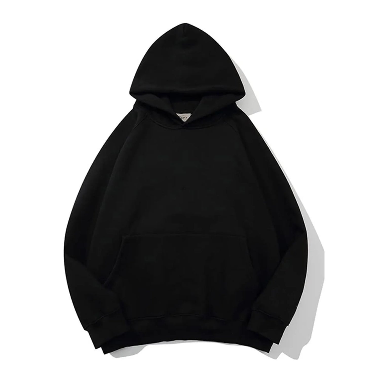 New Streetwear Hoodie Solid Color Basic Fleece Loose Black Hoodie Long Sleeve Pocket Sweatshirt For Women Hoodies