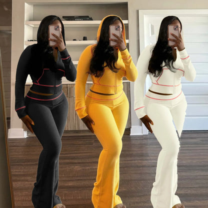 Women Joggers Tracksuits Y2K Streetwear Two Piece Pant Sets Fall 2024 Outfits Hoodie Fleece Tops 2 Piece Pant Sets Sweatsuits