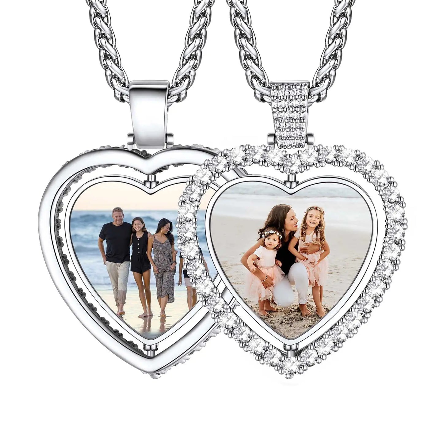 Customized Heart Photo Necklace™(Rotatable)