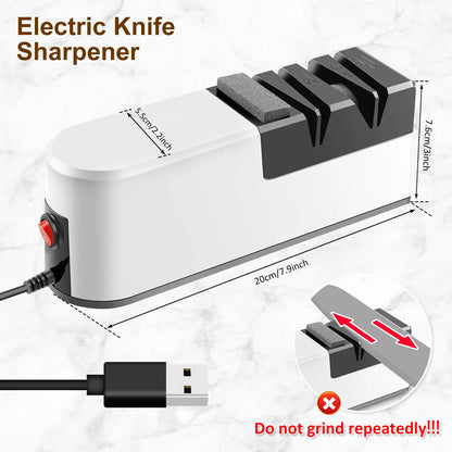 2Pc Electric Knife knife sharpener professional blade Eco-Friendly kitchen gadgets ceramic razor blade Electric Cutter Sharpener