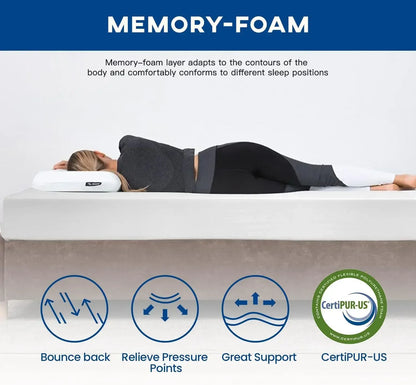 8 inch Twin Gel Memory Foam Mattress, Cool Sleep & Pressure Relief-US Certified