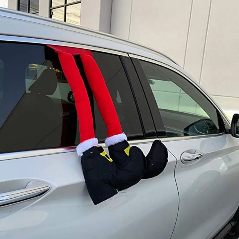 Hanging Elf Leg for Car Doors Christmas DIY