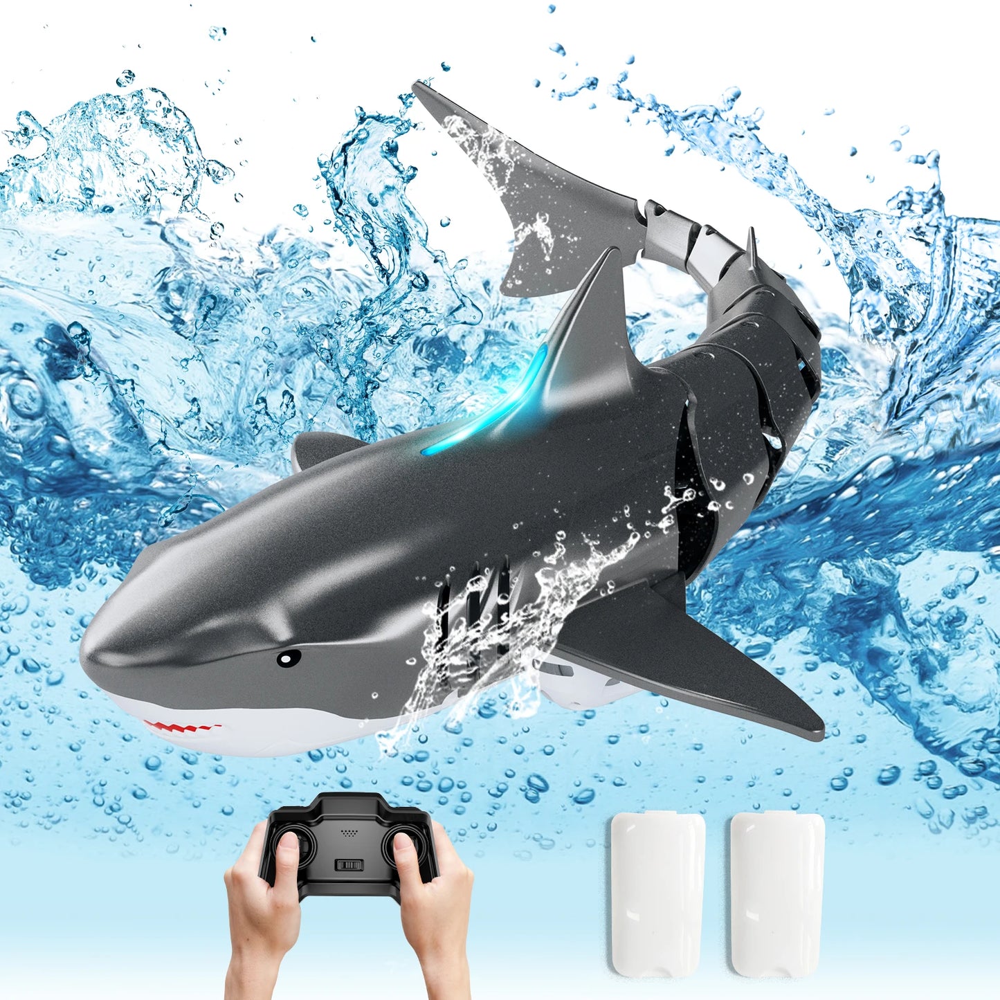 Remote Control Pool Shark  for Kids Age 8-12,2.4Ghz  60 Mins Play