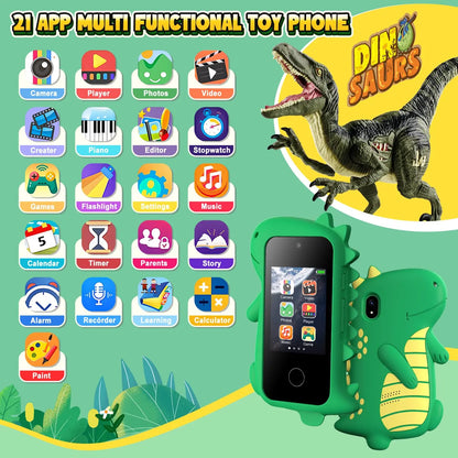 Kids Phone for Girls, Kids Cell Phone Touchscreen Learning Toys Gifts for 3-8 Year, Kids Smart Phone Dual Camera with 32GB Card