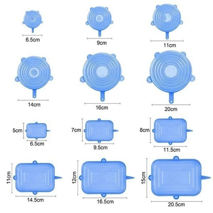 6/12/24 Reusable  Food Silicone Stretch Lids