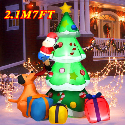 Outdoor Christmas Decoration Built-in LED Lights Inflatable Toys Xmas New Year Indoor Props Home Party Gift Yard Garden Decors