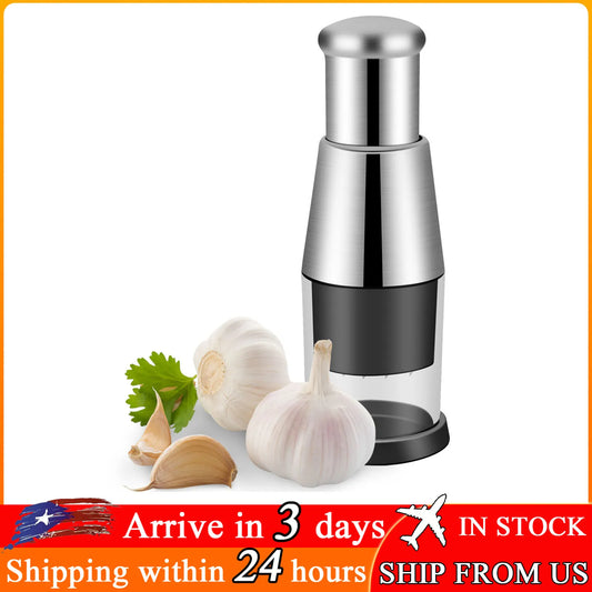 Pressed Garlic Chopper Stainless Steel Handheld Push Type Garlic Crusher Labor Saving Kitchen Food Chopper Gadget For Kitchen