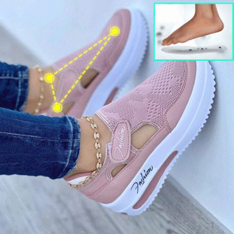 Red Sneakers Women Woman Tennis Canvas Shoe Female Casual Ladies Sport Platform Sneaker Hollow Out Shoes